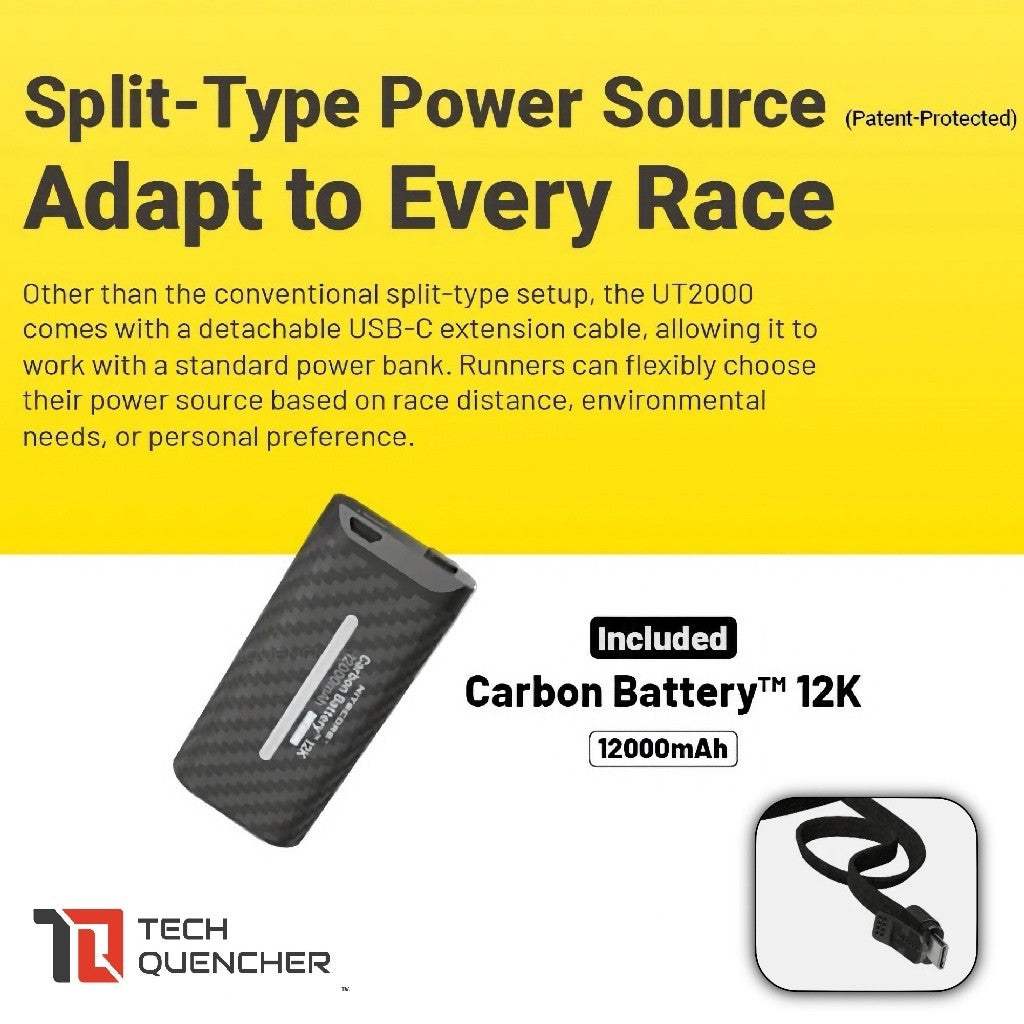 Nitecore UT2000 MCT Headlamp + 12000mAh Carbon Battery 12K - 2000 Lumens - USB-C Rechargeable - IP68