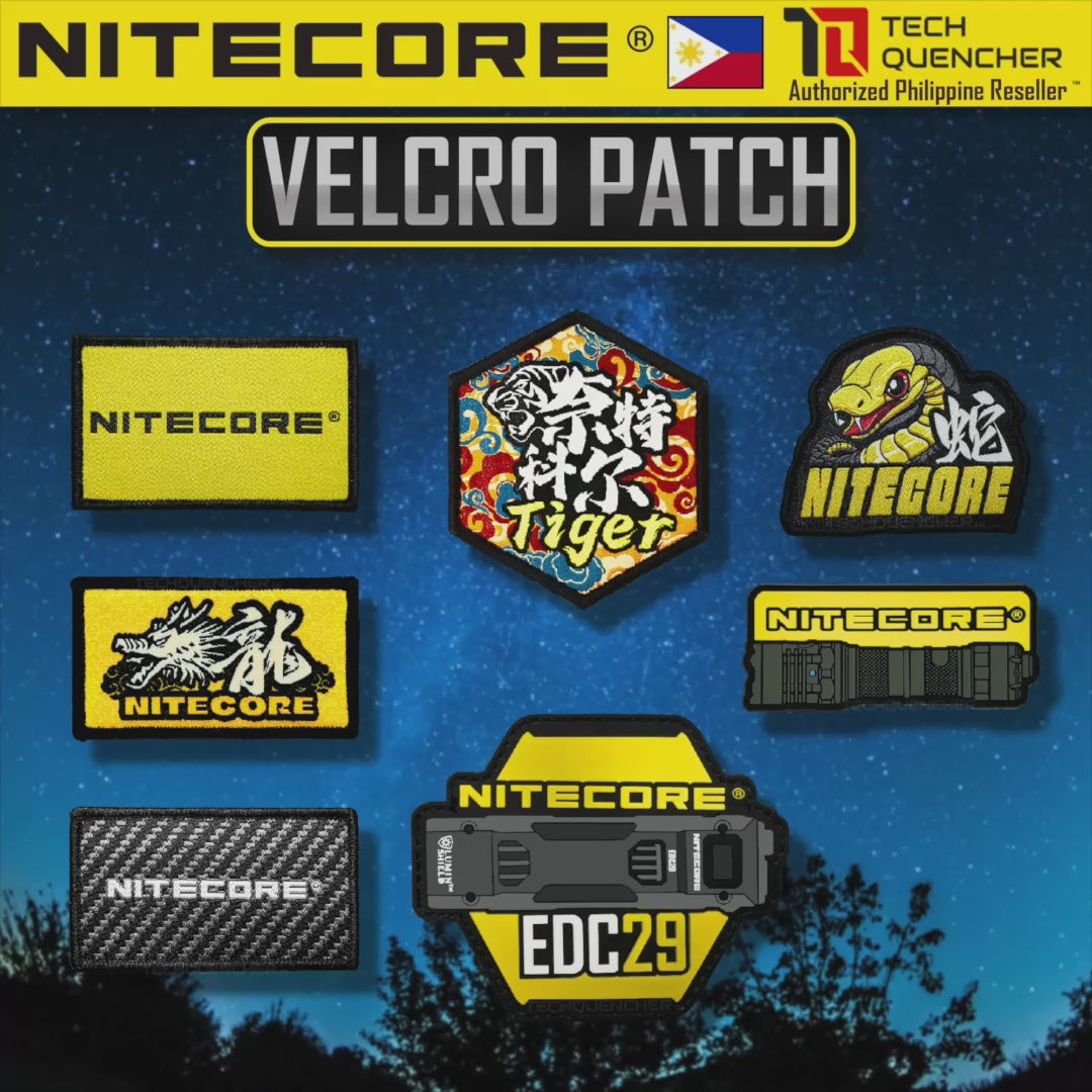 Nitecore Velcro Patch - Morale Patch - Embroidered Badge - For Bag Backpack Caps Vest Slingbag