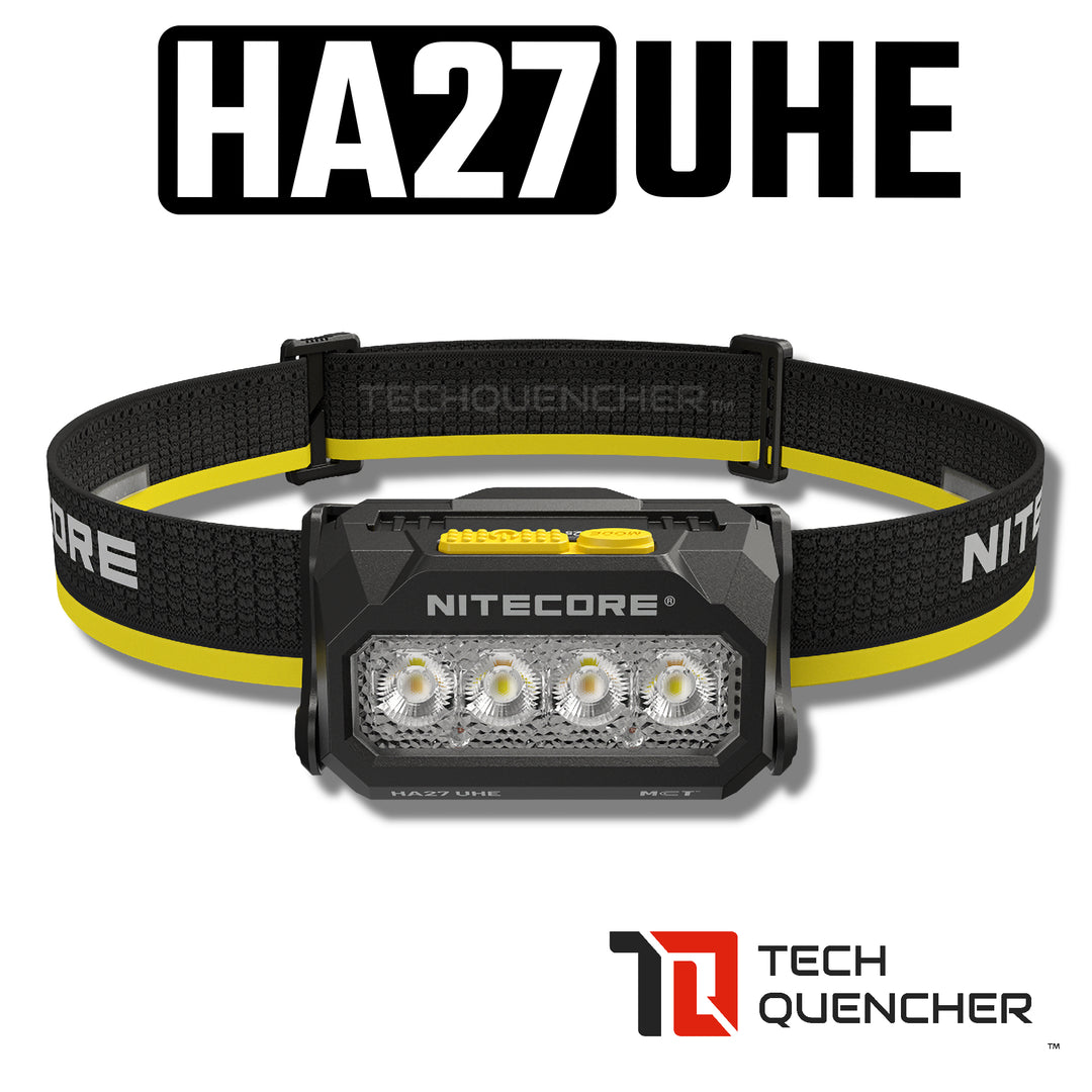 Nitecore HA27 UHE Headlamp - 800 Lumens - MCT- Modular Battery - AAA or Li-Ion - Magnesium Heat Sink