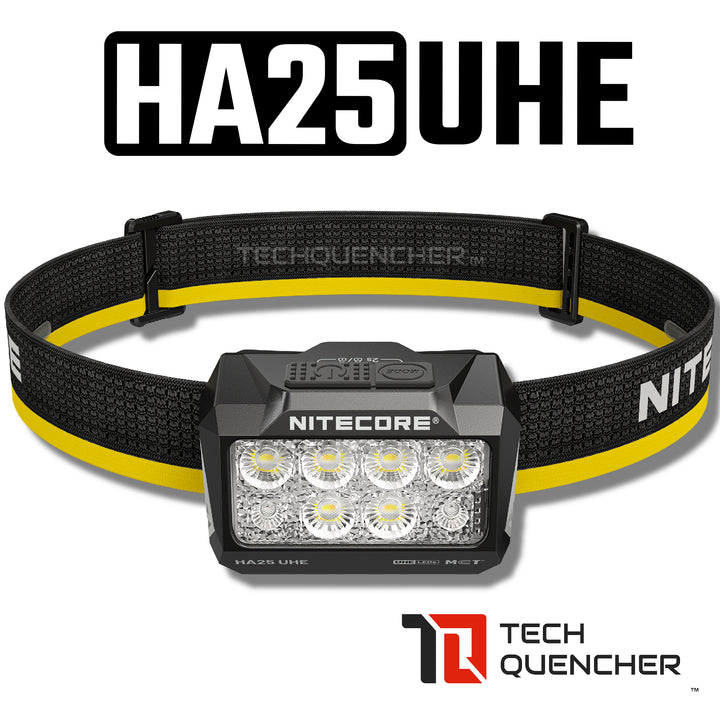 Nitecore HA25 UHE Headlamp - 800 Lumens - MCT - Dual Battery - AAA or Li-ion - Aluminum Heat Sink