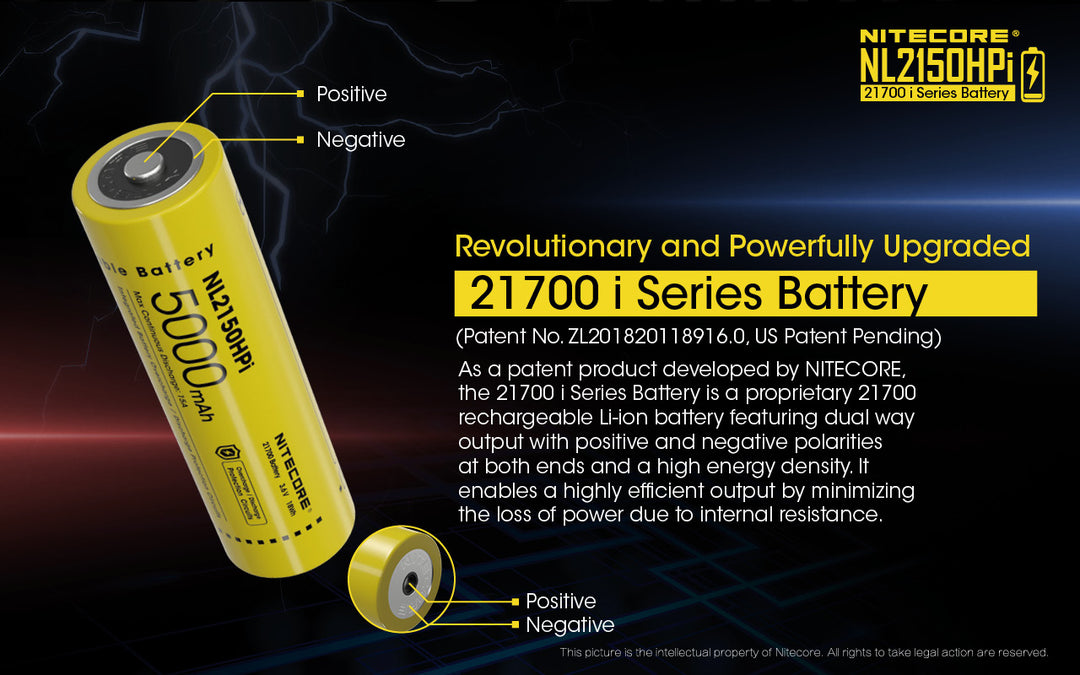 Nitecore NL2150HPi 5000mAh Battery 15A 21700 i Series High Drain