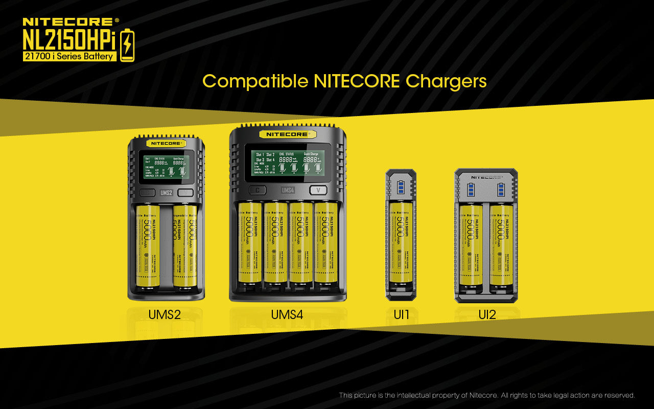 Nitecore NL2150HPi 5000mAh Battery 15A 21700 i Series High Drain