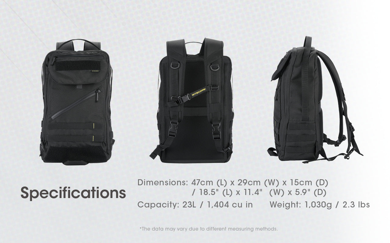 Nitecore BP23 Backpack 23L Water Resistant Backpack