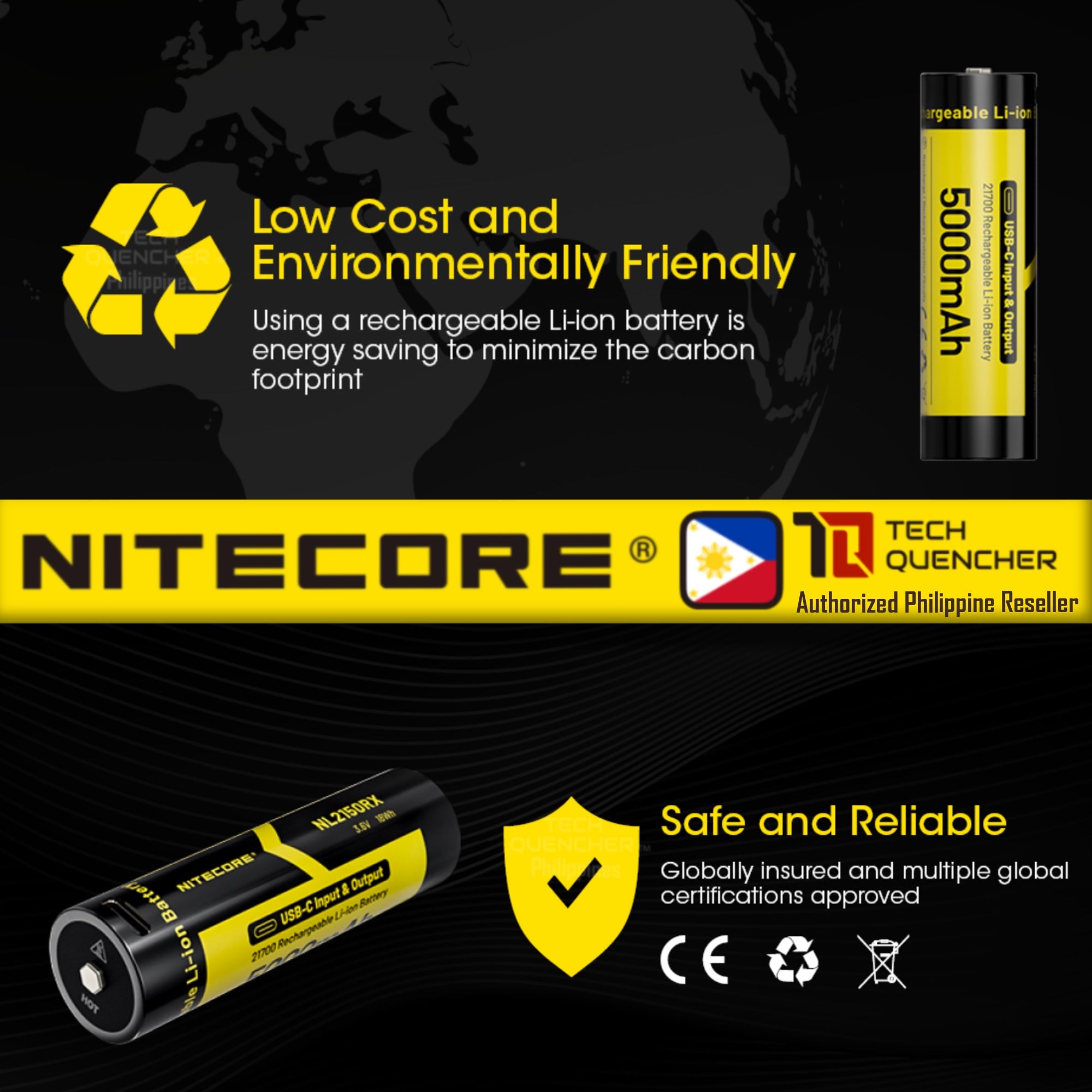 Nitecore NL2150RX Battery - 5000mAh