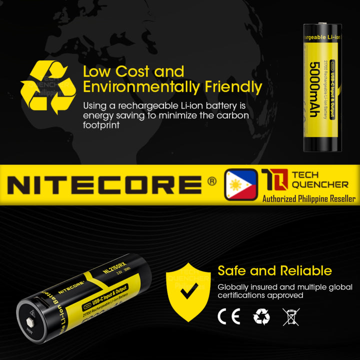 Nitecore NL2150RX Battery - 5000mAh
