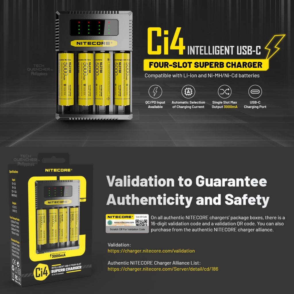 Nitecore Ci4 USB-C Battery Charger