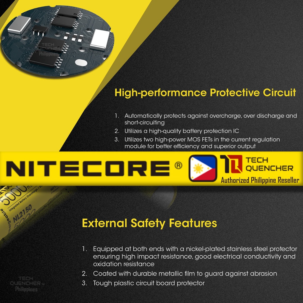 Nitecore NL2150 Battery 5000mAh  21700 High Performance