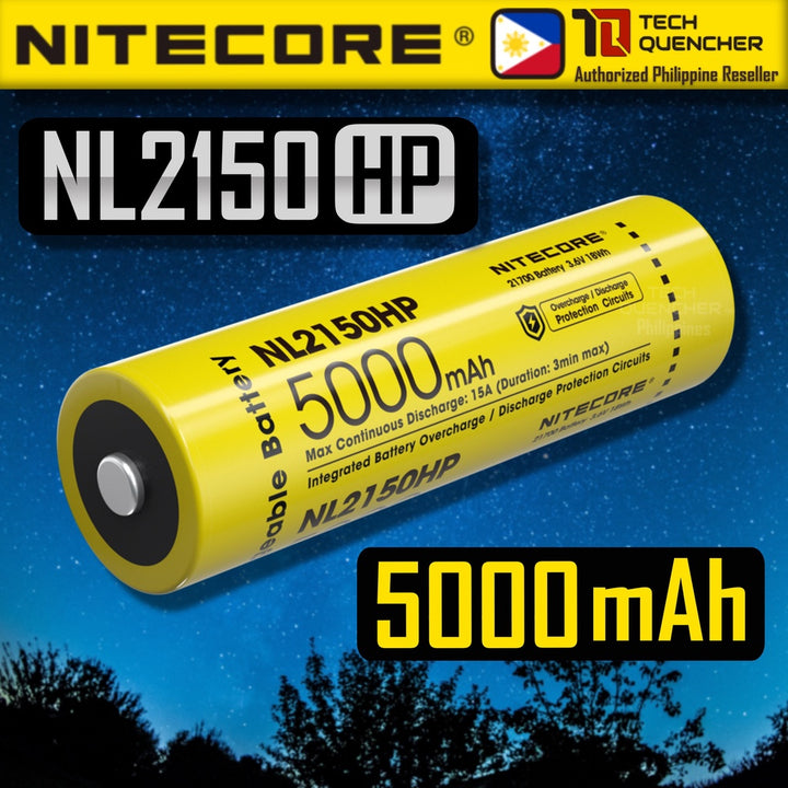 Nitecore NL2150HP Battery 5000mAh High Drain Li-ion Rechargeable Battery