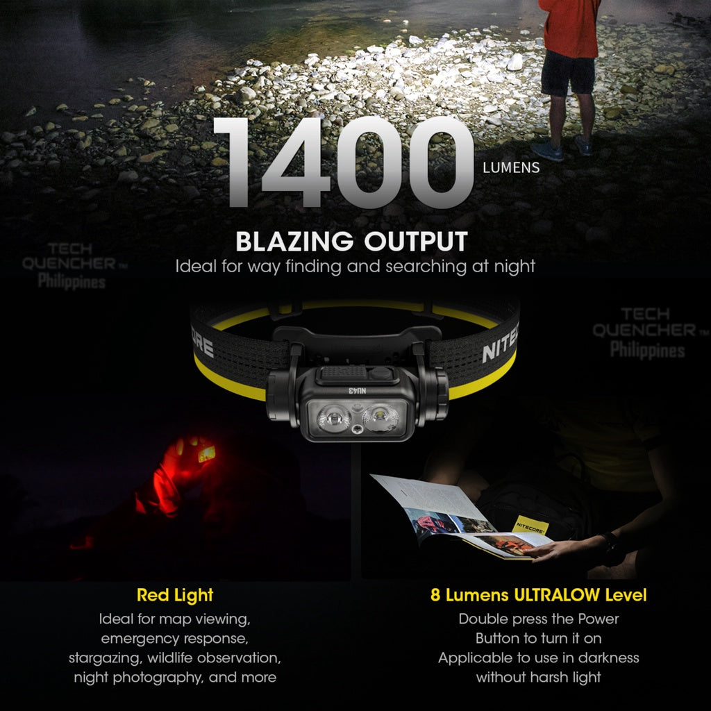 Nitecore NU43 Headlamp 1400 Lumens